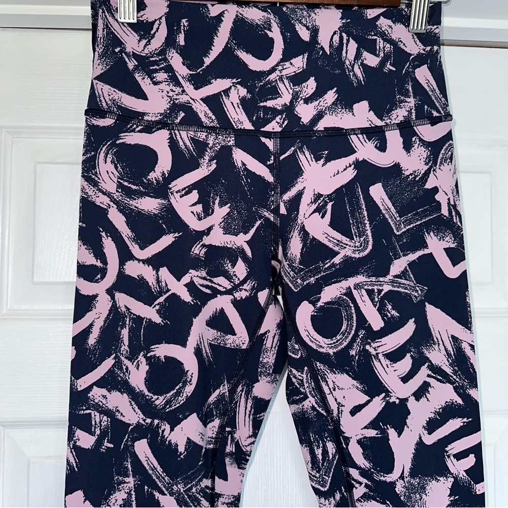 Lululemon Wunder Under High Rise Full-on Luxtreme Leggings 6 Navy Pink - Picture 4 of 7